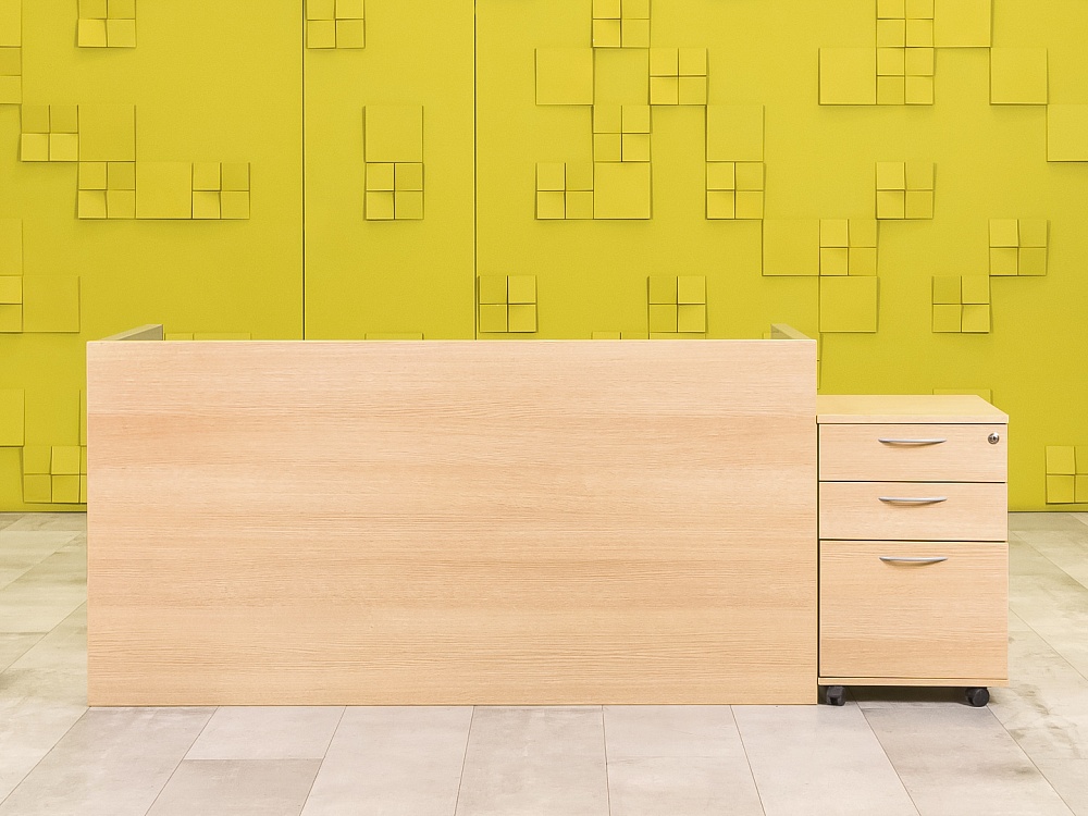 Комплект офисной мебели стол с тумбой  ЛДСП Зебрано  СППЗТ-27115