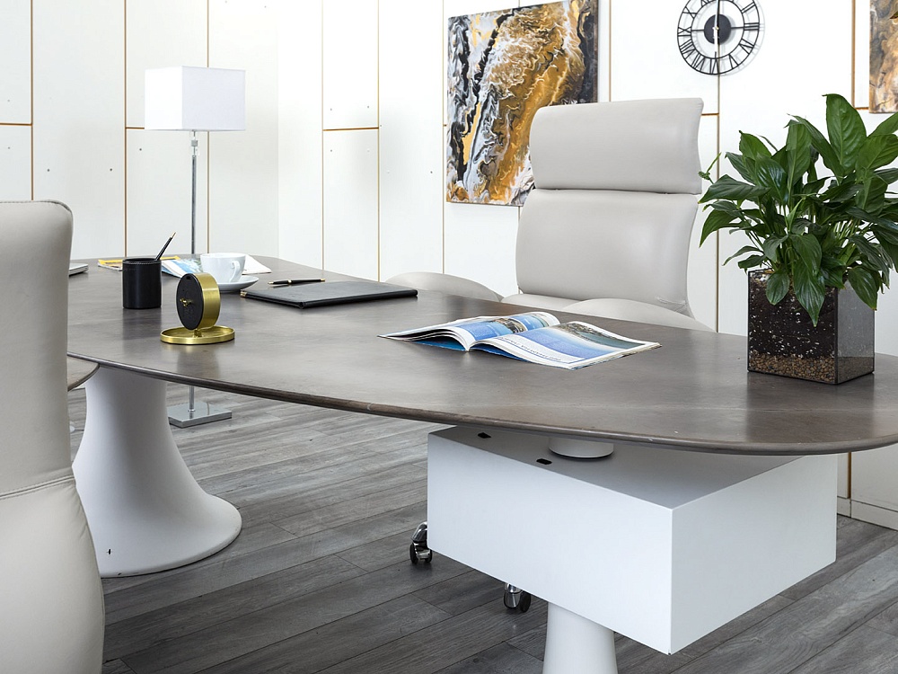 Стол для руководителя CATTELAN ITALIA 2 600х2 300х750 Мрамор Коричневый Piero De Longh  (СРОК-17094)