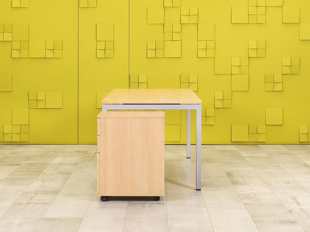 Комплект офисной мебели стол с тумбой  ЛДСП Зебрано  СППЗТ-27115