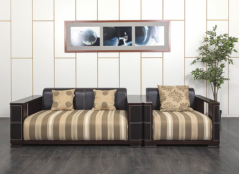 Офисный диван Vinotti Кожа Венге Art Line  (ДНКЕК-29061)