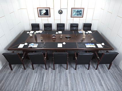 Офисный стол для переговоров  4 800х2 000х780 МДФ Орех   (СГПХ-04034)