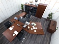 Кабинет руководителя ORA 3 025х3 056х750 Массив, шпон Махагон Mon ile  (КРШ-15122)