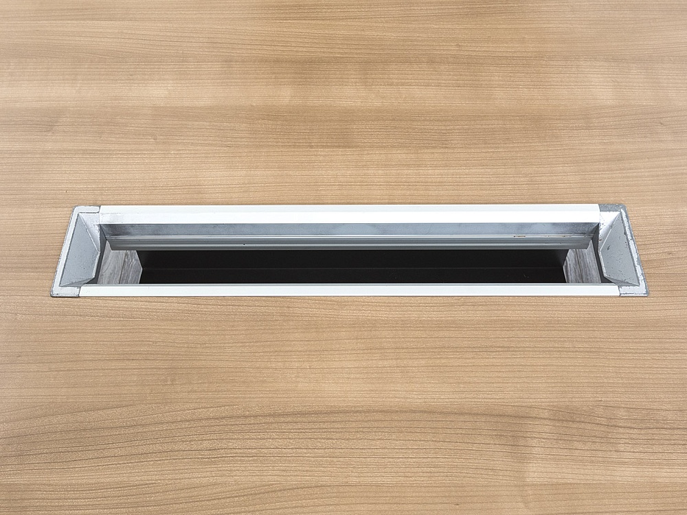 Офисный стол для переговоров  2 200х1 100х730 Шпон Зебрано   (СГПЗ-15044)