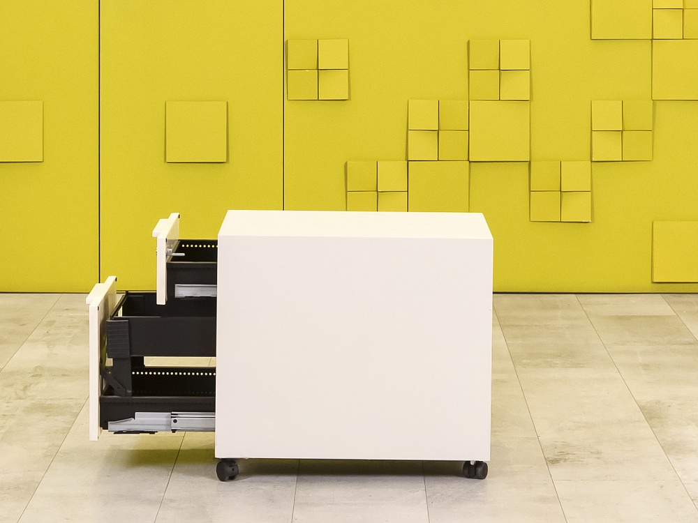 Офисная тумба выкатная Vitra Металл Белый Швейцария  ТВ2ЯБ-04026