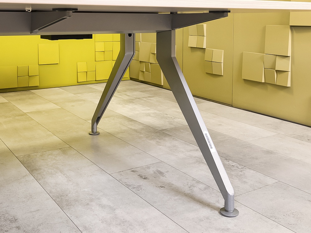 Офисный стол для переговоров Steelcase ЛДСП Зебрано Франция  СГПЗ2-04026