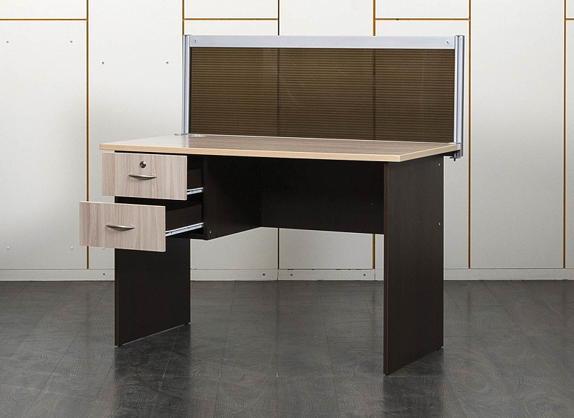 Комплект офисной мебели стол с тумбой  1 200х600х760 ЛДСП Зебрано   (СППЗК2-20051)