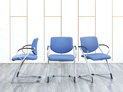 Конференц кресло для переговорной  Синий Ткань SteelCase   (УДТН-01074)
