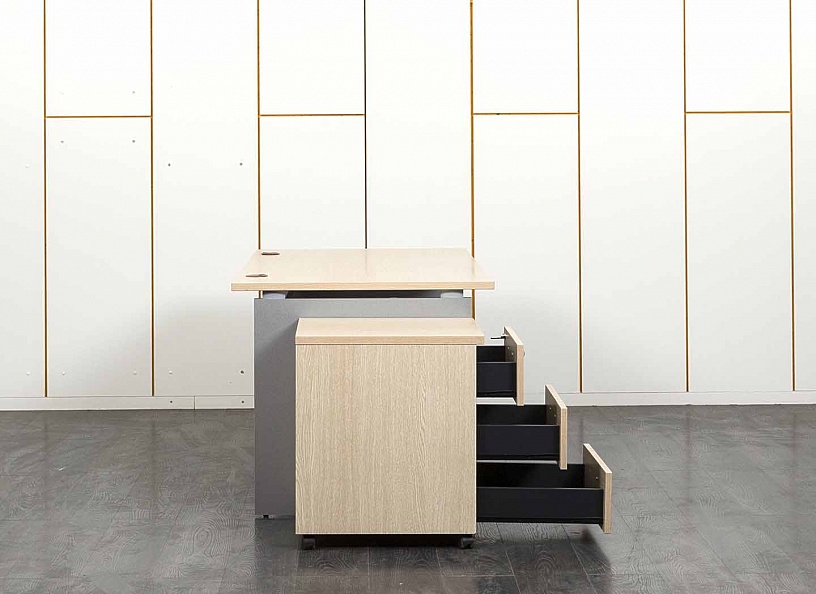 Комплект офисной мебели стол с тумбой  1 400х800х720 ЛДСП Зебрано   (СППЗК3-27041)