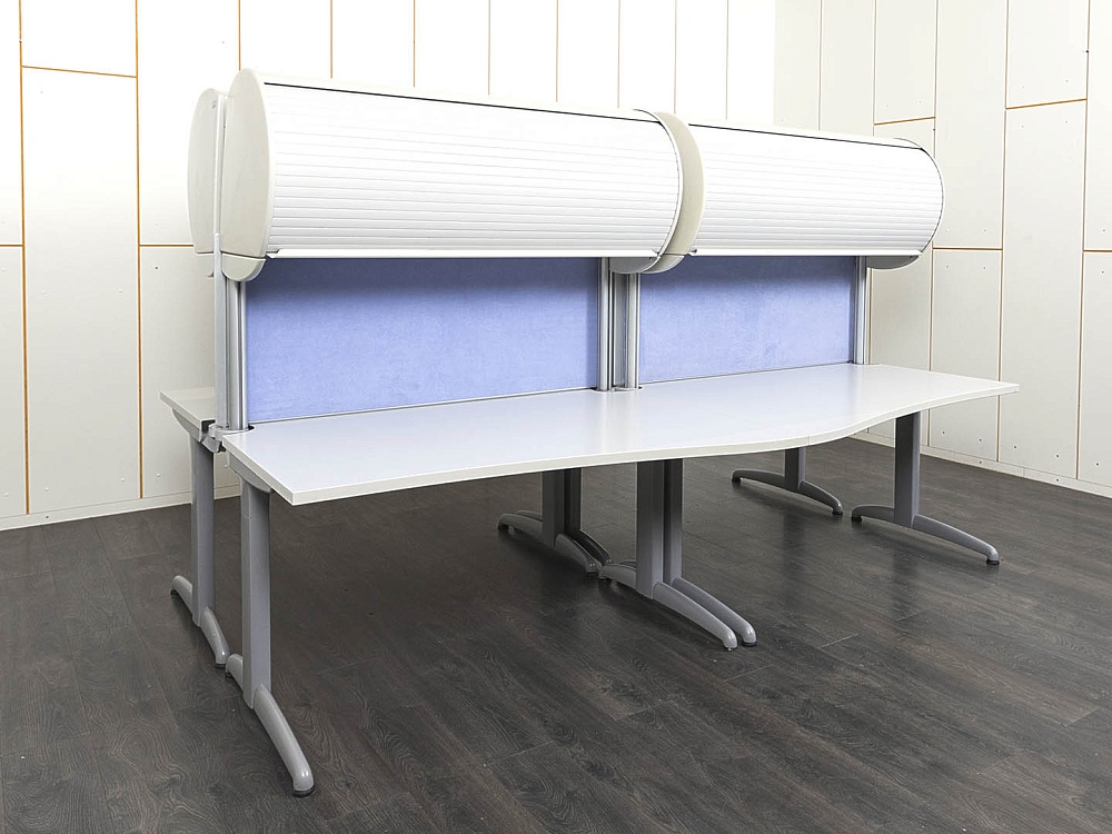 Комплект офисной мебели SteelCase 2 800х1 600х1 720 ЛДСП Серый   (КОМС-29071)
