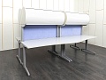 Комплект офисной мебели SteelCase 2 800х1 600х1 720 ЛДСП Серый   (КОМС-29071)