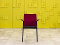 Конференц кресло для переговорной на ножках Steelcase Ткань Чёрный; Красный Франция_КНТЧ2-240923