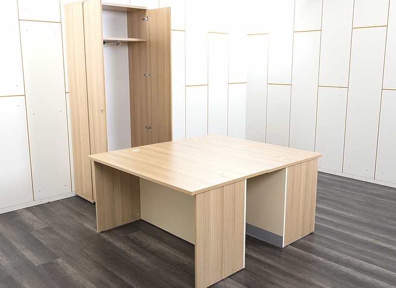 Комплект офисной мебели  1 400х800х750 ЛДСП Зебрано   (КОМЗ1-08072)