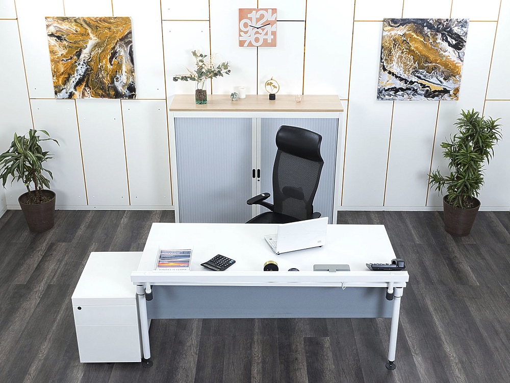 Кабинет руководителя Herman Miller 1 800х880х820 ЛДСП Белый   (КРБ-13112)