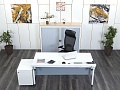 Кабинет руководителя Herman Miller 1 800х880х820 ЛДСП Белый   (КРБ-13112)