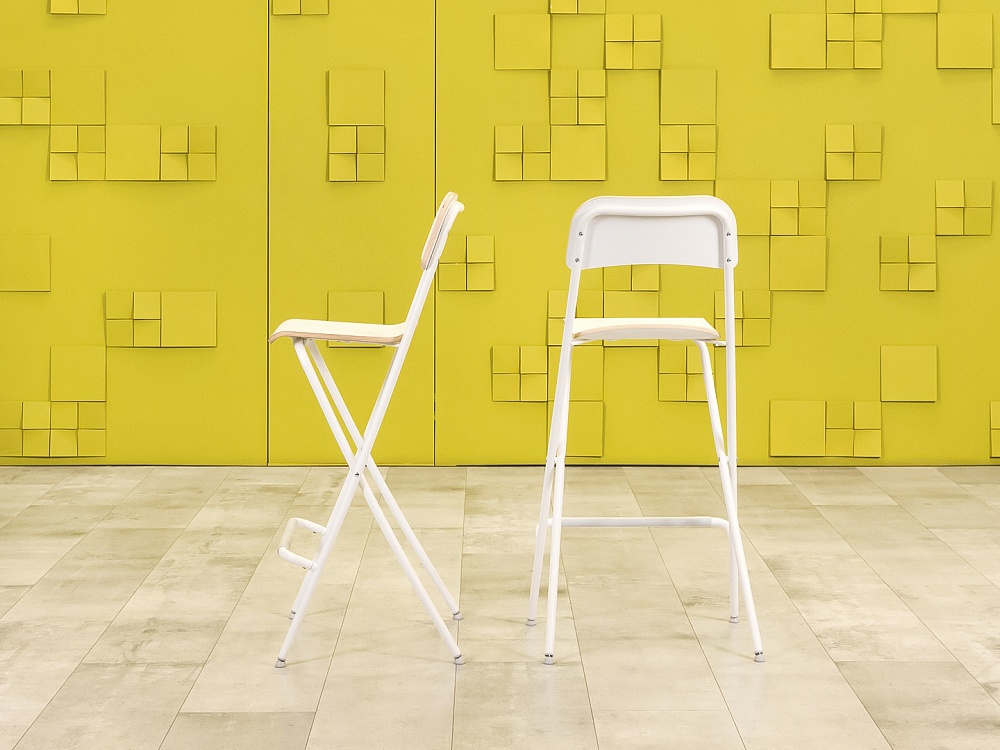 Барный стул  IKEA Дерево Белый  УНДБ-20115