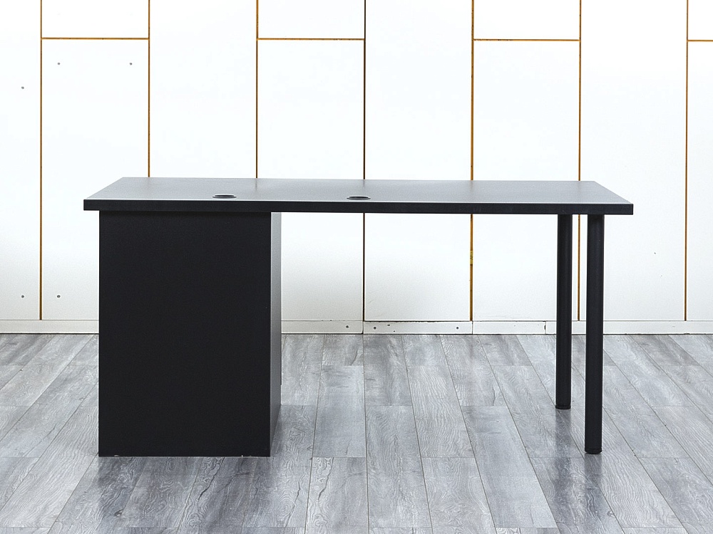 Комплект офисной мебели стол с тумбой IKEA 1 600х800х760 ЛДСП Черный   (СППЧКп-05064)