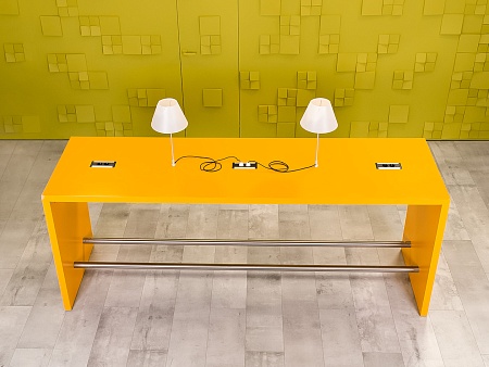 Офисный стол для переговоров 2770x800x1110 МДФ Жёлтый Россия_СГПЖ-261023