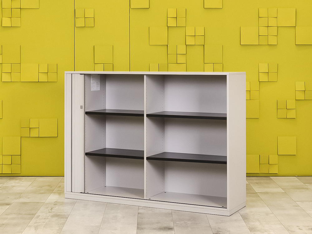 Шкаф для документов офисный  Steelcase ЛДСП Серый Франция  ШД1ДС4-27046