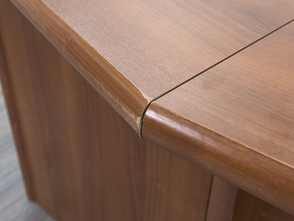 Стол для руководителя  2 450х900х760 ЛДСП Орех   (СРПХ-07084уц)