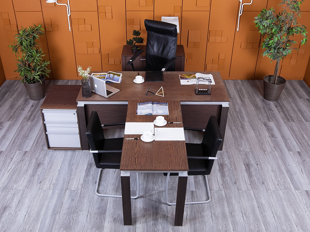 Стол для руководителя MARTEX 1 800х2 000х750 Шпон Венге HAN  (СРПЕк-24065)