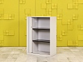 Шкаф для документов офисный  Steelcase ЛДСП Серый Франция  ШД1ДС2-27046