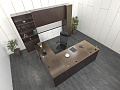 Кабинет руководителя Walter Knoll 2 430х2 130х750 ЛДСП Венге   (КРЕ1-17091)