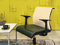 Комплект из 2-х кресел для переговоров Think Steelcase Кожа Зелёный США  УГКВк-13049