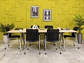 Офисный стол для переговоров Steelcase ЛДСП Зебрано Франция  СГПЗ1-04026