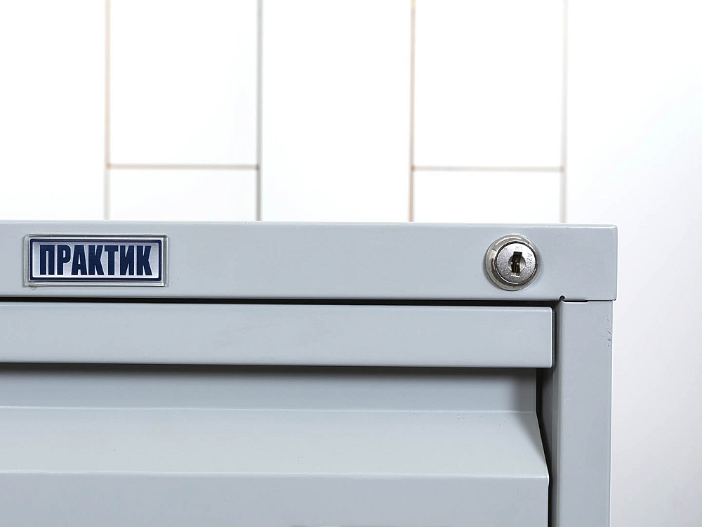 Шкаф для документов металлический 410х480х1 000 Серый Практик   (Картотека1-07122)