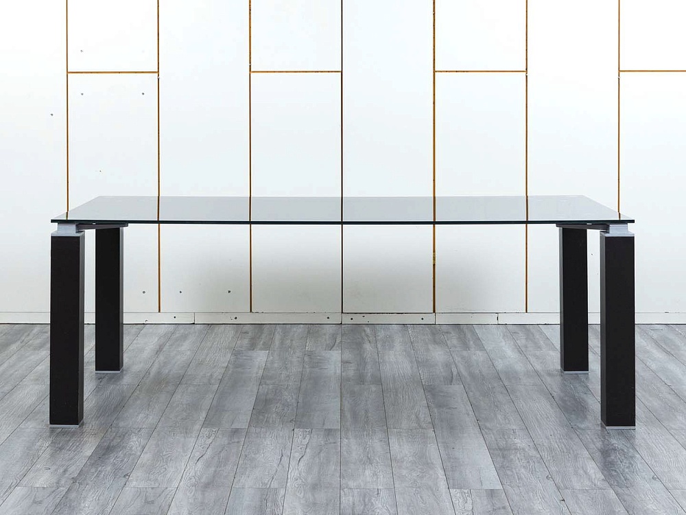 Офисный стол для переговоров Sinetica 2 000х1 000х715 Стекло Черный TAO GLASS  (СГПС-18114)