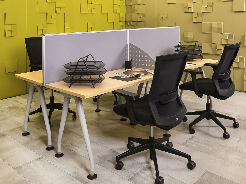 Комплект офисной мебели на 4 человека  KNOLL ЛДСП Клен США  ГКВ1-24076