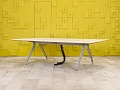 Офисный стол для переговоров Steelcase 2450x1500x720 МДФ Белый Франция_СГПБ-281223