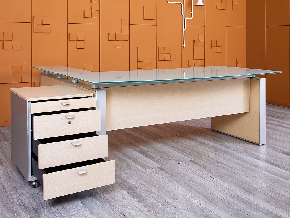 Стол для руководителя  1 900х1 960х720 ЛДСП Серый   (СРУС-26094)