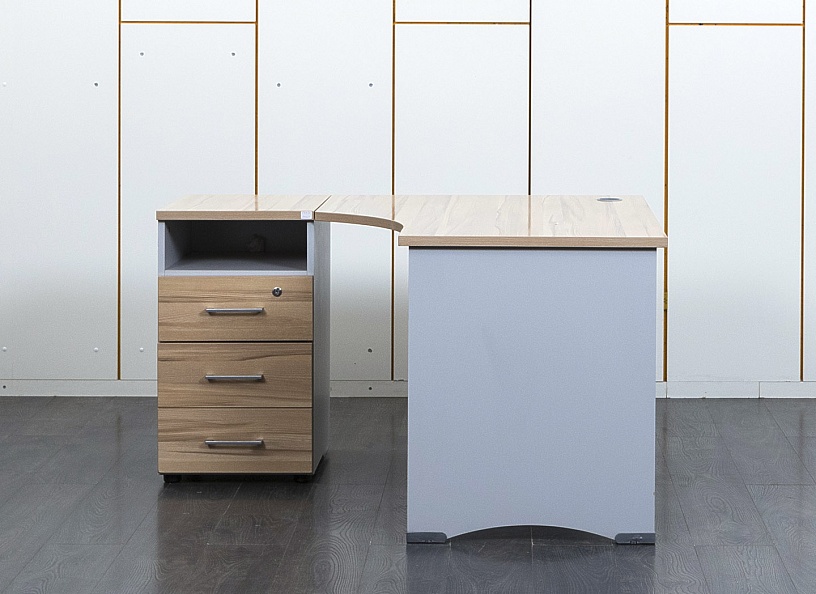 Комплект офисной мебели стол с тумбой  1 200х1 320х740 ЛДСП Зебрано   (СПУЗКл-14101)