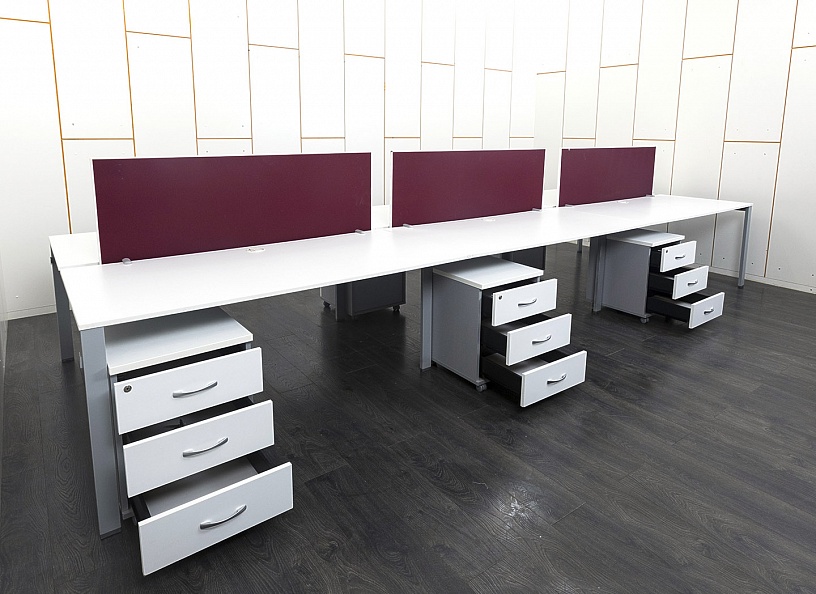 Комплект офисной мебели  4 800х1 640х750 ЛДСП Белый   (КОМБ1-02091)