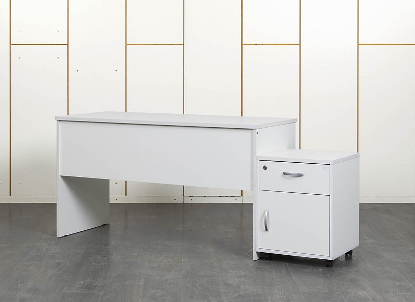 Комплект офисной мебели стол с тумбой  1 400х600х760 ЛДСП Белый   (СППБК-25021)