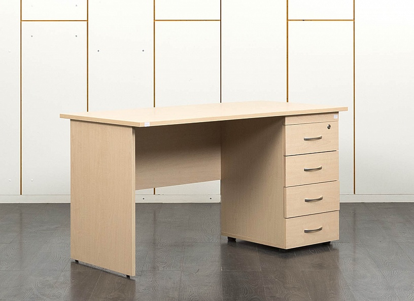 Комплект офисной мебели стол с тумбой  1 400х700х745 ЛДСП Бук   (СППВ1К-06041)