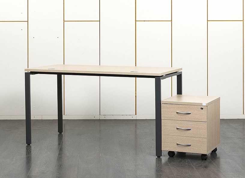 Комплект офисной мебели стол с тумбой  1 400х700х750 ЛДСП Зебрано   (СППЗ2К-09041)