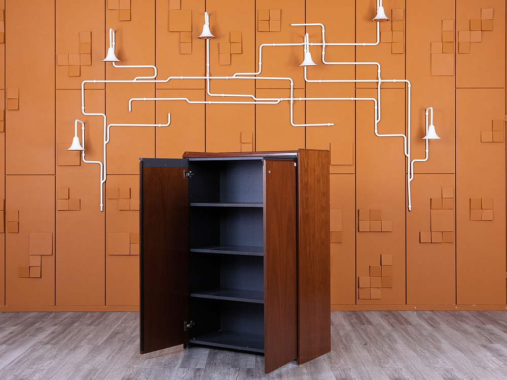 Шкаф для документов ORA 930х460х1 380 Шпон Вишня   (ШД2ДШ-27065)