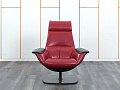 Мягкое кресло SteelCase Кожа Красный Massaud Lounge Chair  (КНКК-14045)
