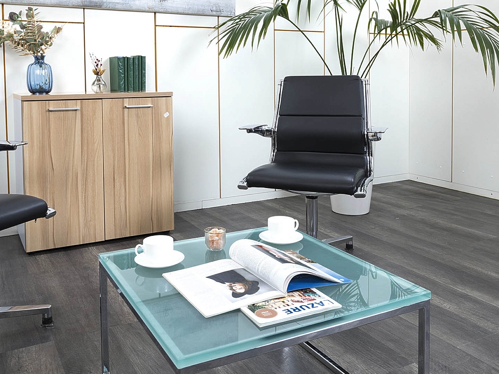 Комплект из 2-х кресел Sitland  Кожа Черный SIT IT MANAGER  (КНКЧК-16112)