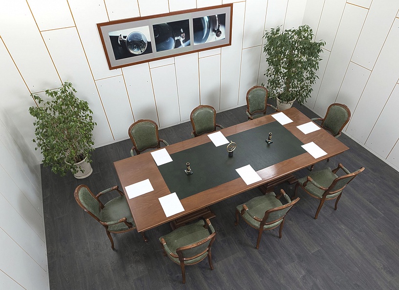 Офисный стол для переговоров Morello Gianpaolo 3 000х1 200х770 Массив Орех   (СГПХК-23081)