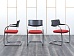 Конференц кресло для переговорной  Красный Ткань VITRA   (УДТК1-21032)