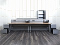 Комплект офисной мебели Herman Miller 3 200х1 800х1 000 ЛДСП Орех   (КОМХ1-16082)
