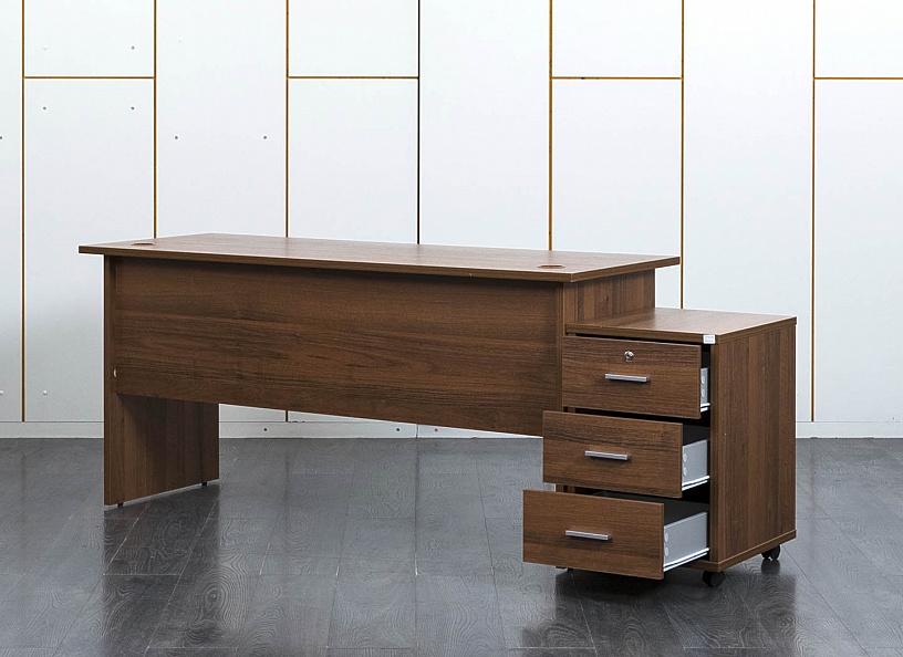 Комплект офисной мебели стол с тумбой  1 600х600х750 ЛДСП Орех   (СППХК-14121)