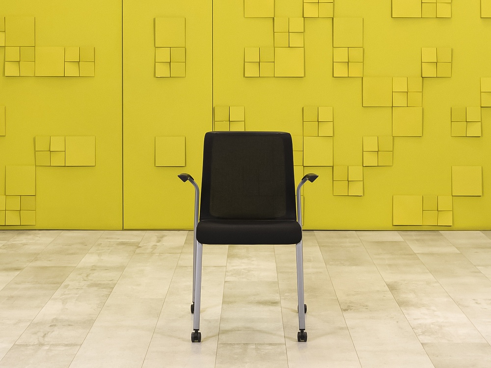 Конференц кресло для переговорной Reply Steelcase Ткань Чёрный Франция  КНТЧ-30016