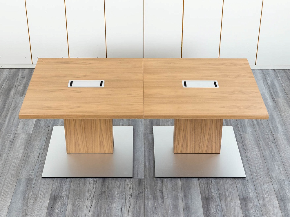 Офисный стол для переговоров  2 000х1 000х740 Шпон Зебрано   (СГПЗ-16104)