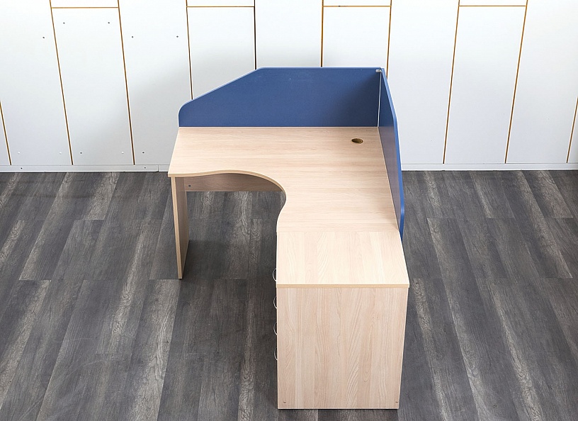 Комплект офисной мебели стол с тумбой  1 635х1 200х1 130 ЛДСП Бук   (СПУВКп-08102)