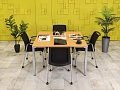 Офисный стол для переговоров Steelcase ЛДСП Ольха Франция  СГПЛ-04026