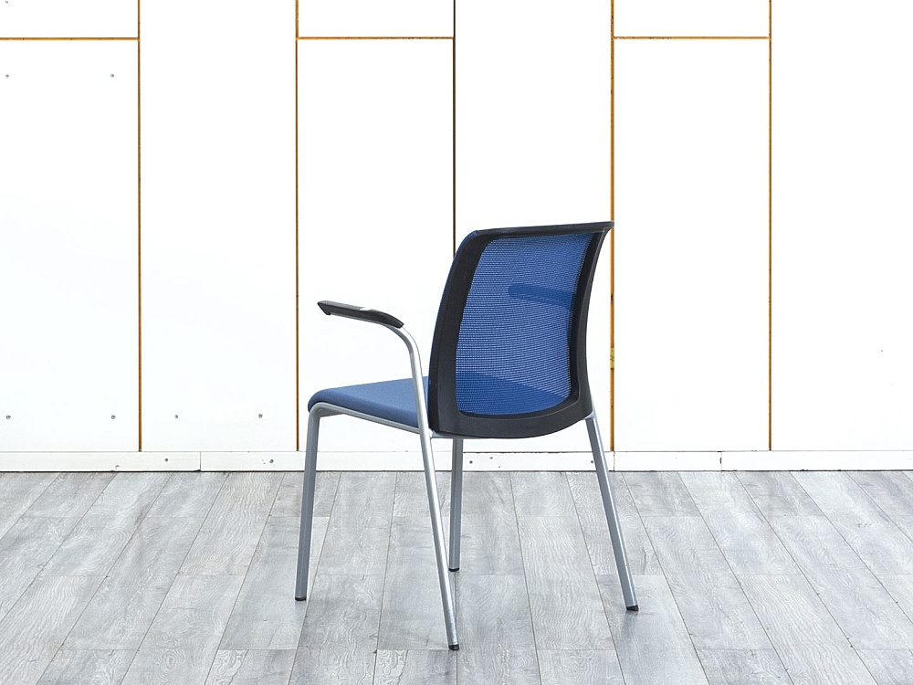 Конференц кресло для переговорной  Синий Сетка SteelCase   (УНСН-30074)